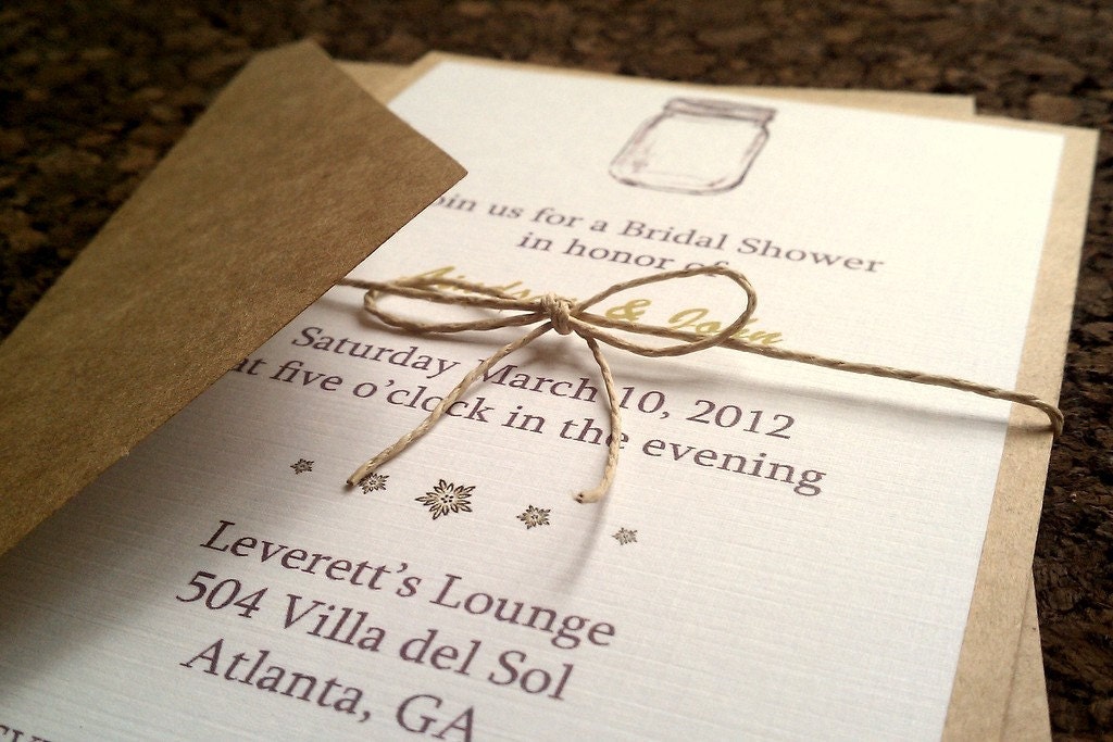 Mason Jar Wedding Invitations