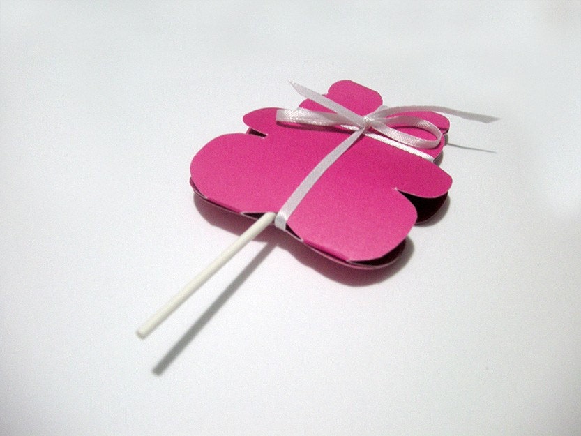Set of 10 bear shaped lollipop favors