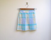 vintage pastel skirt, dahlia clothing company spring / summer box pleat, size 6
