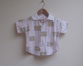 vintage boys shirt, baseball lucky number top, size 3-4
