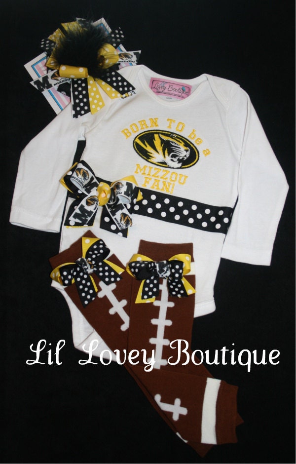 Team Spirit.....3 PC. Team Spirit Bodysuit With Leg Warmers and Matching Bow For Baby Girl or Toddler
