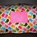 Nap Mat- Monogrammed- Thick & Comfy- Attached Blanket and Pillow Case with Removable Pillow Form for Easy Laundering