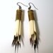 Porcupine Quill Natural Ivory Bullet Earrings
