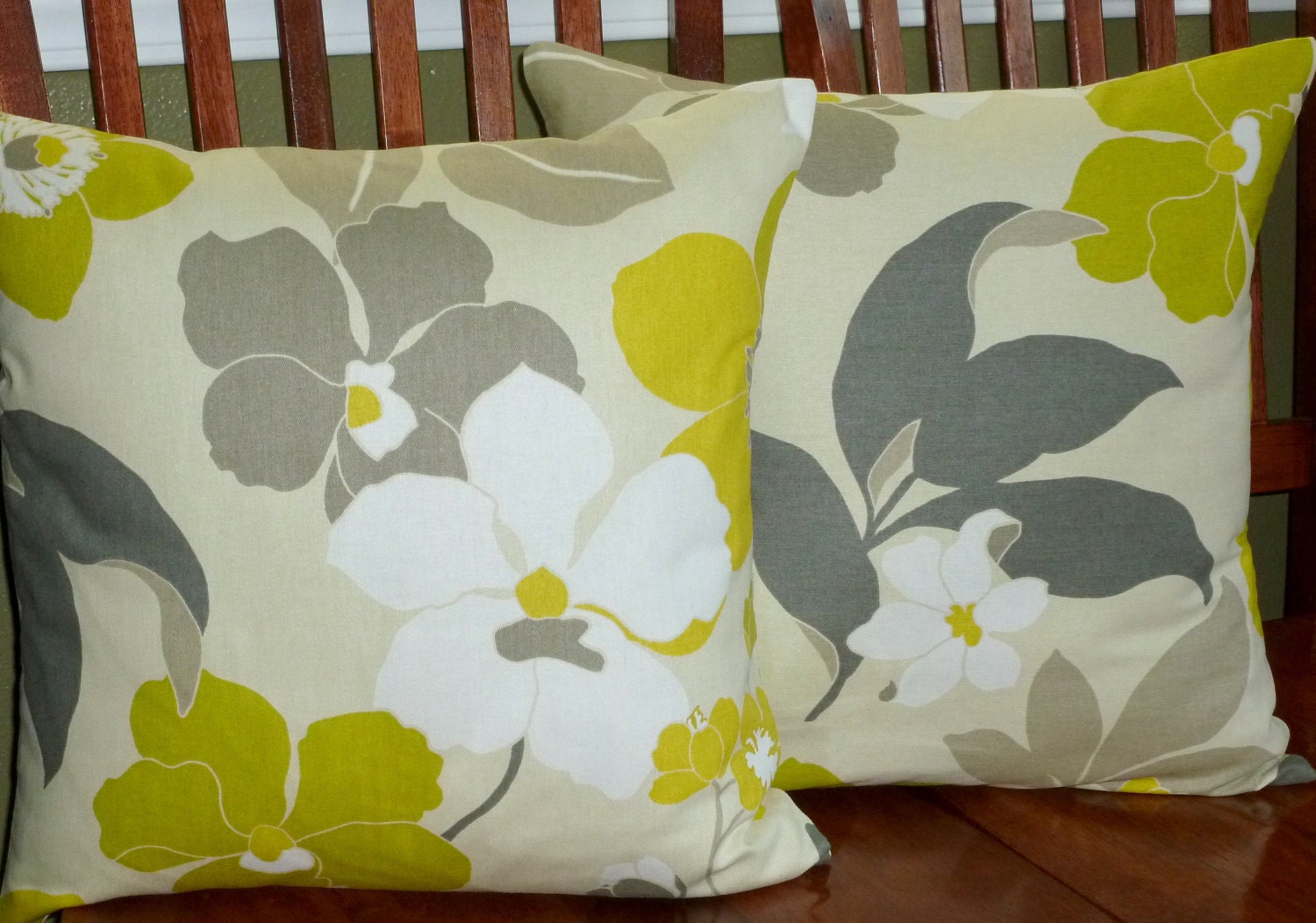 Decorative Accent Pillow Covers - Set of Two 18 Inch - Graphite