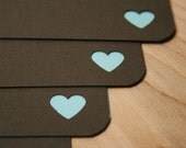 Heart Flat Note Card Set - Stationery Set of 4 Handmade Cards and Envelopes - Eco Friendly Cards