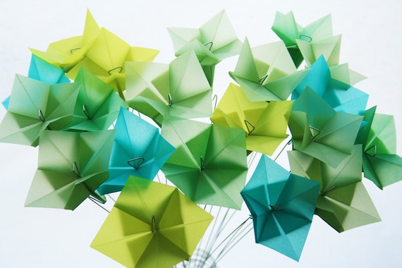 Sea Gemz Translucent Origami Flower Bouquet