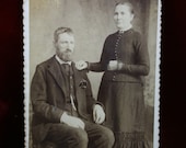 Vintage A. Larson studio victorian couple photo