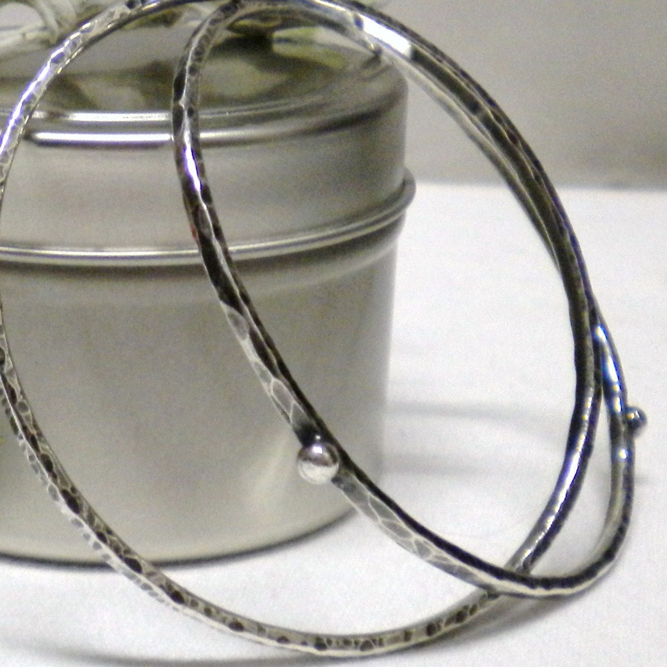 Interlocking Bangle Bracelets Silver - Sterling Silver Jewelry