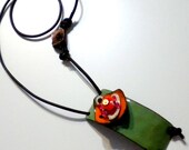 Final SALE Enameled Necklace - Mother's Day Gift