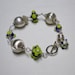 Lampwork Beads Bracelet Wire Wrapped Sterling Silver