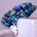 SALE Nautical Memory Wire Bracelet with Sand Dollar Charm