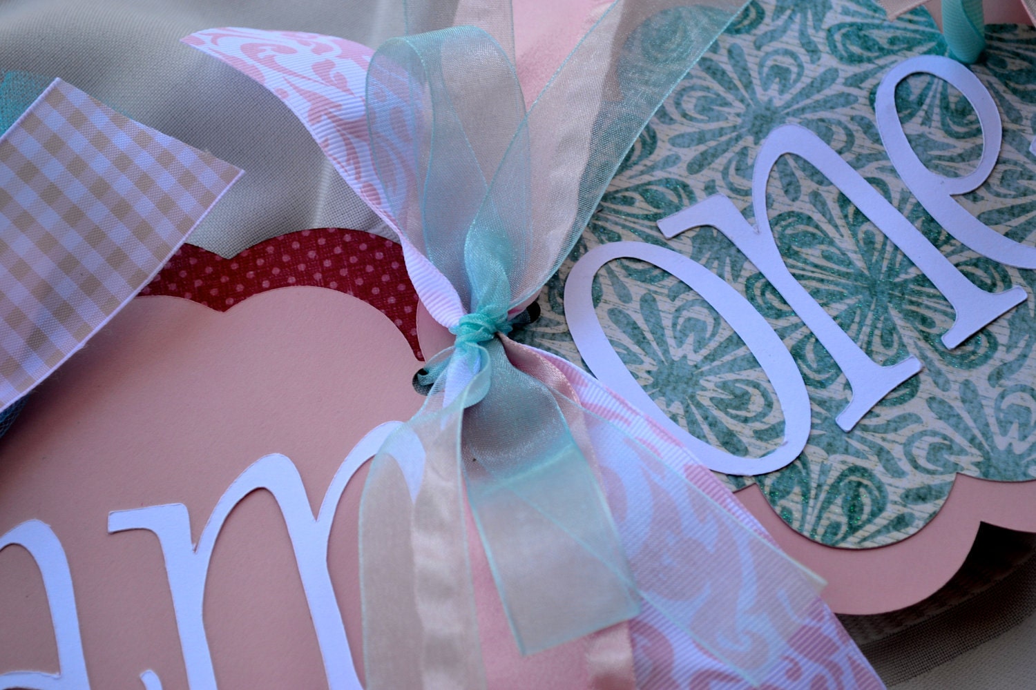 I am one highchair banner Shabby Chic