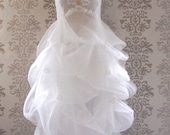 Long Wedding Gown Wedding Dress Bridal Dress Reception Dress Alternative Wedding Dress : ANNEKA  Drape Lace Organza Dress Custom Size