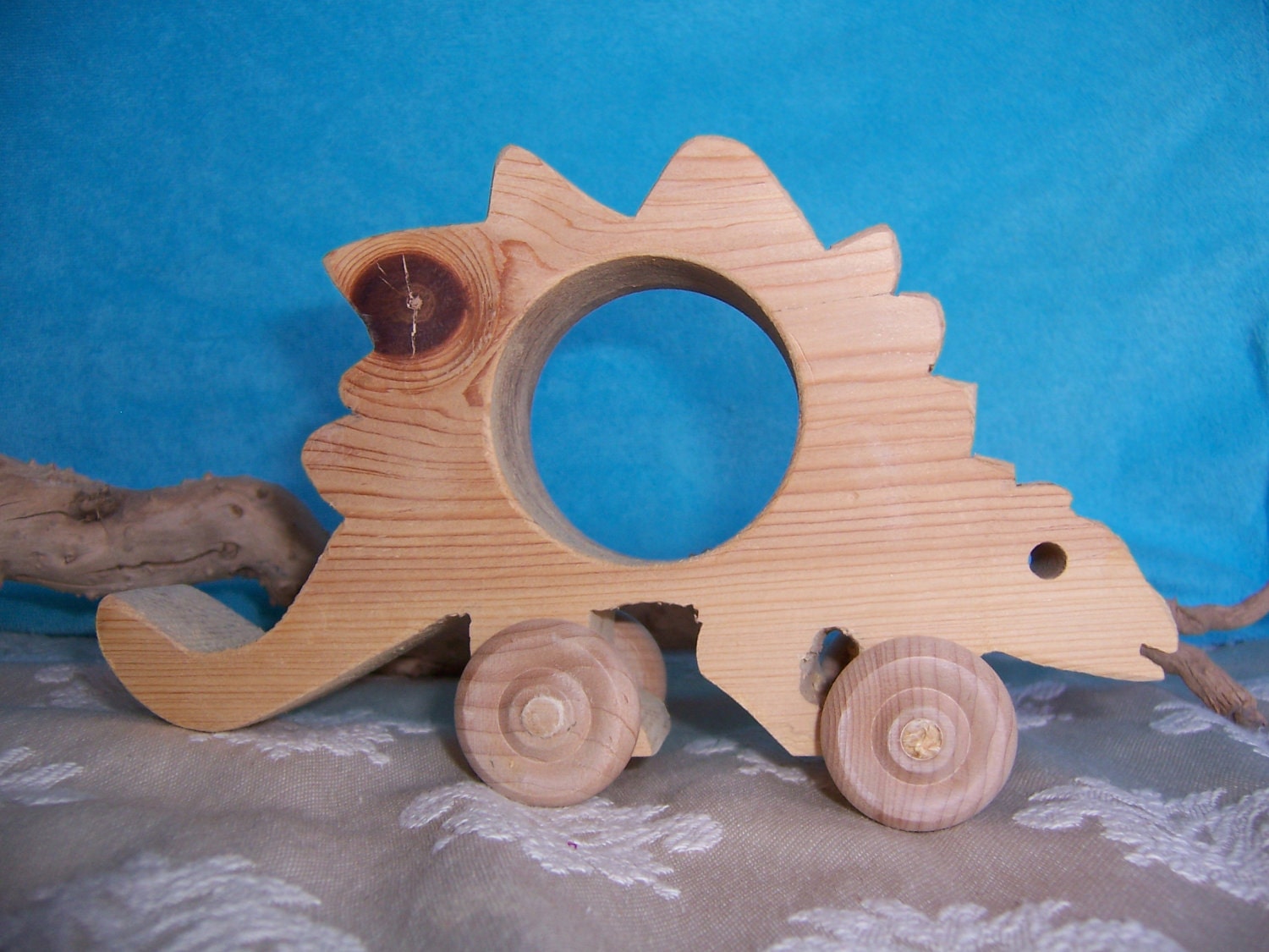 Toy Wood Stegosaurus Dinosaur for Children