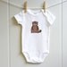 Baby clothing, groundhog baby onesie. Short or long sleeve. Your choice of size.