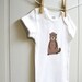 Baby clothing, groundhog baby onesie. Short or long sleeve. Your choice of size.