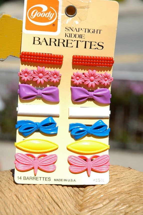 Vintage 1980s Goody Barrettes- set of SIX