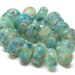 Made to Order (24) sea glass collection...larimar look-a-likes lampwork beads SRA handmade in tranquil aqua blue