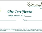Gift Certificate for organic baby quilt by SunaStudio on Etsy (100.00)