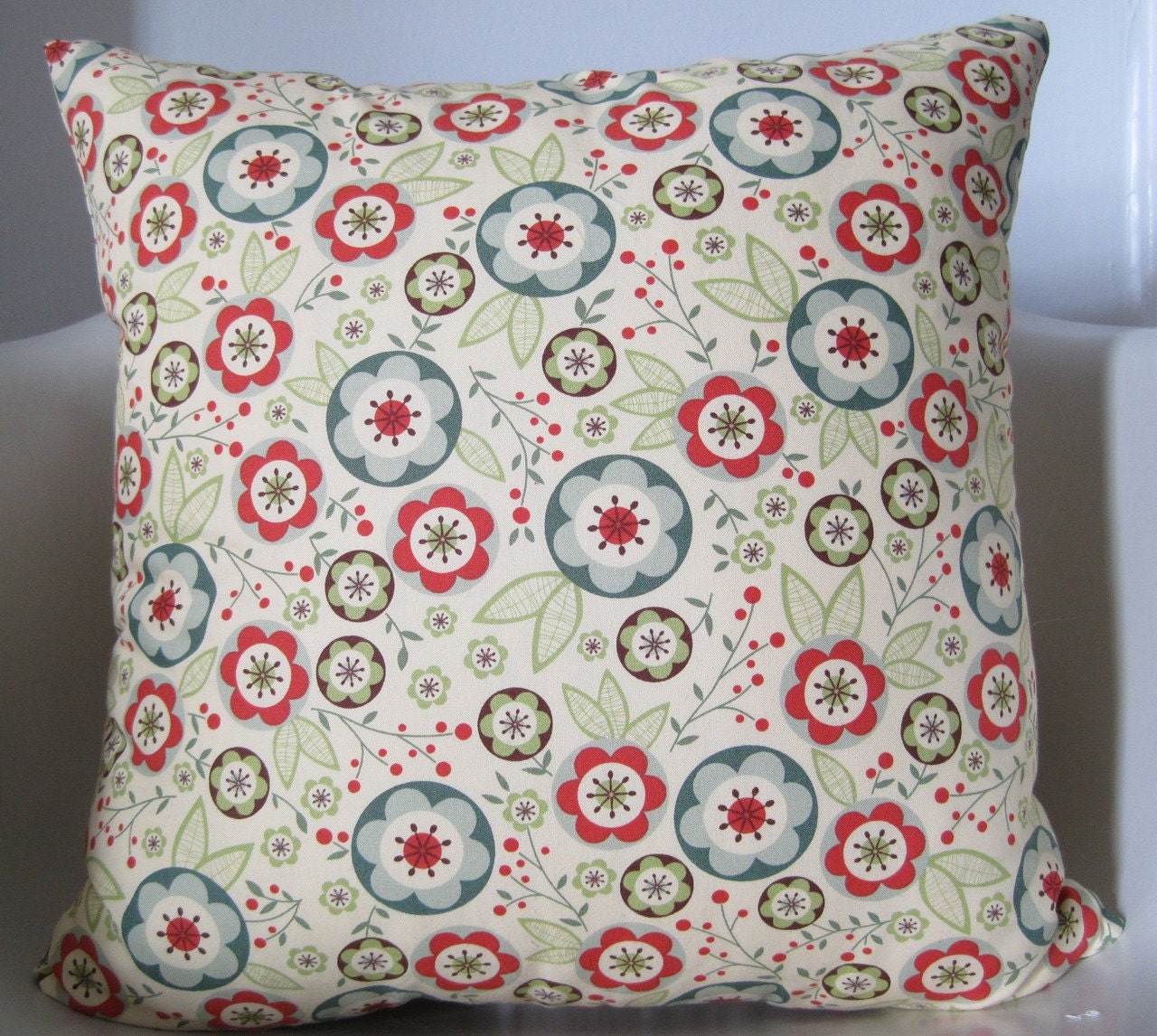 Decorative Pillow Cover - Double Sided - Contemporary - Floral - Accent Pillow - Throw Pillow