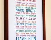 Print Your Own - Playroom Rules Sign