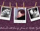 Custom Birth Announcement, Baby Girl