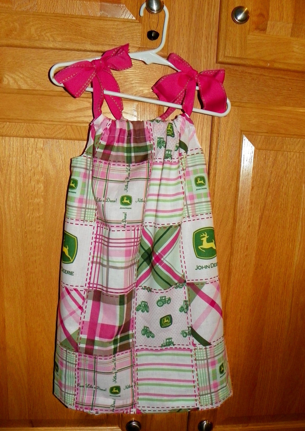 John Deere Pink Pillowcase Dress and matching bloomers