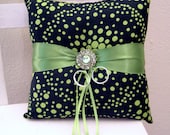 Green Dots Ring Pillow
