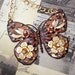 Leopard enamel flower butterfly necklace