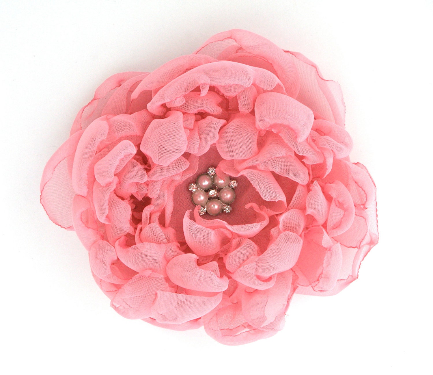 Pink Peony Hair Clip or Corsage