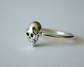 Petite Mort "Little Death" Skull Ring in sterling silver