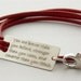 You are braver than you believe... sterling silver inspirational quote leather bracelet ... graduation gift