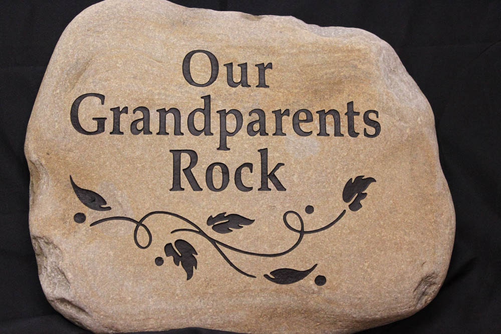 Hand Engraved Rock - Custom Garden Stones