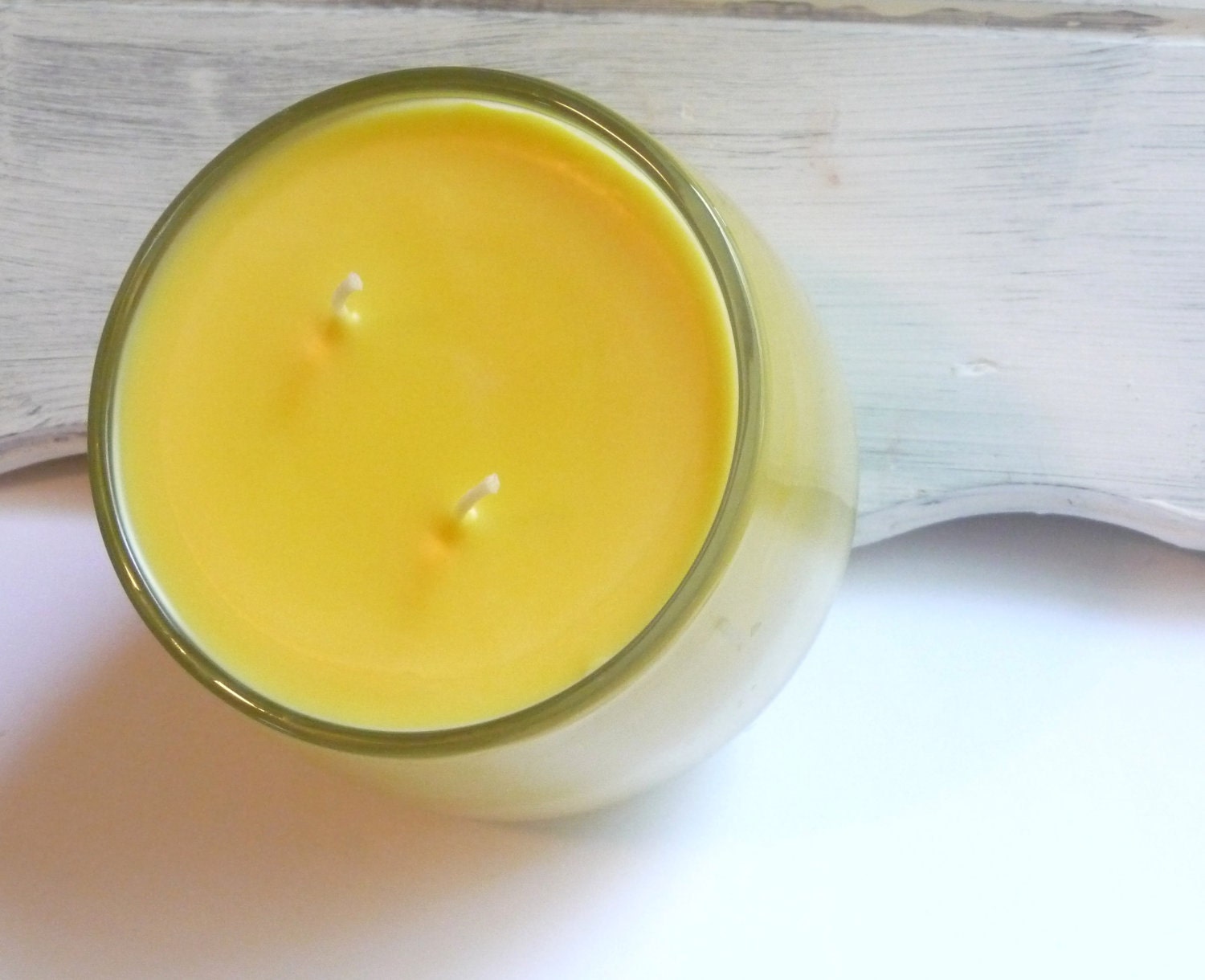 Yellow Jar Candle, Summer Sunshine Blend, Giant 2.4 lb Soy Candle