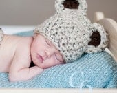Oatmeal Chunky Baby Bear Beanie / you choose size / some sizes are ready to ship / photo prop