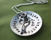 Key to My Family Necklace - Sterling Silver - Personalized Mom Jewelry - Children's Names - Grandchilren's Names - Grandma Necklace