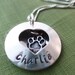 Always in My Heart Pet Locket Necklace - Personalized Pet Jewelry - Sterling Silver - Hand Stamped