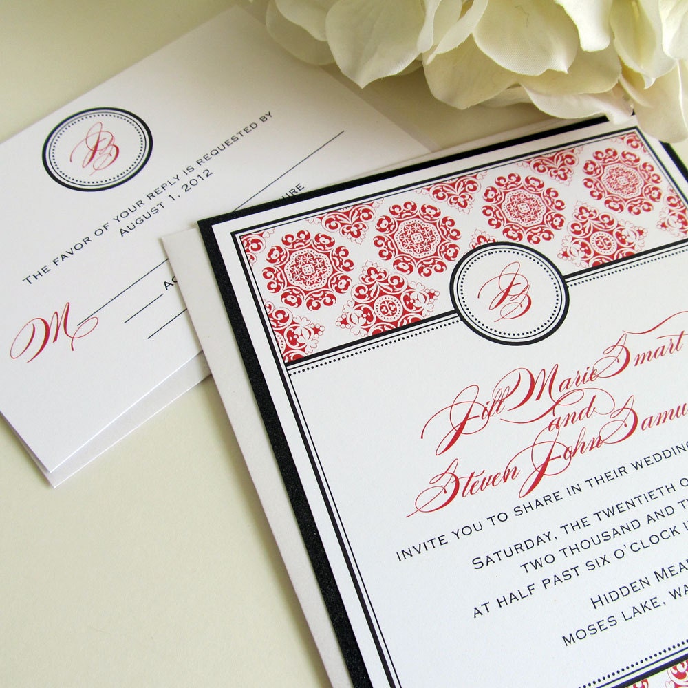 Printable Wedding Invitations Printable Formal Wedding Invitations Digital Files for Self-Print