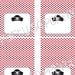 Pirate Theme Birthday Party Tent Cards (red, black, white) Boy DIY Printable