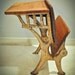 Vintage Elementary Schoolhouse Desk Southern Desk Co - Hickory NC 1930s rustic retro kids room schoolwork wood seat desktop shabby chic