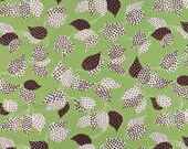 last one - SHOP CLOSING SALE - Denyse Schmidt, Flea Market Fancy - Legacy Collection, Leaf and Dot in Green  - 1 Yard