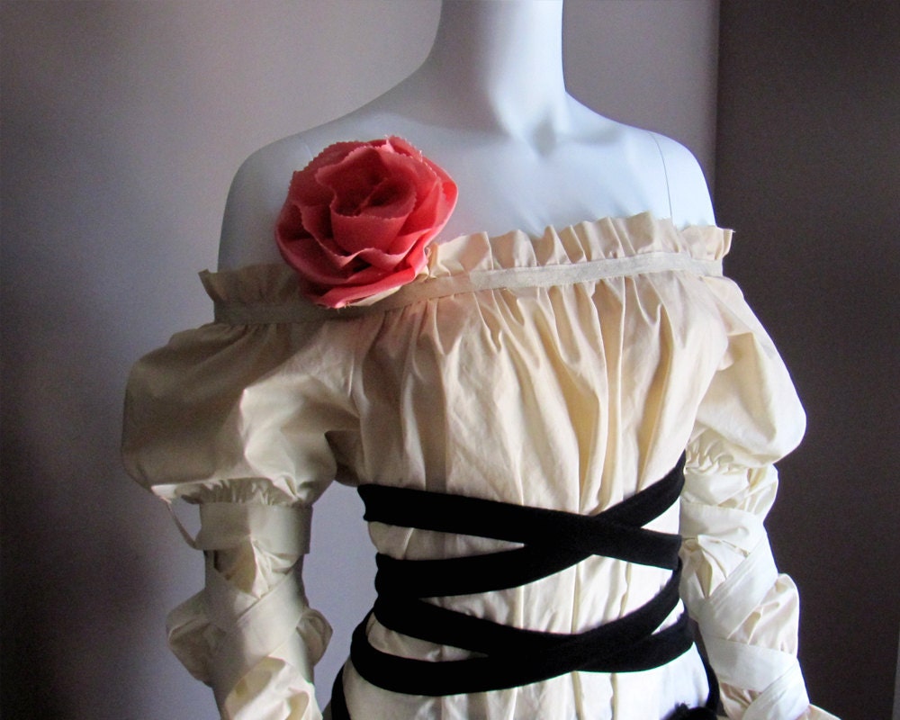 Summer Blouse. Pirate. Plus Size. Custom. S. M. L. Gothic Lolita. Victorian. Renaissance. Fairy. Long Sleeves. SHIPS in 72 HOURS.