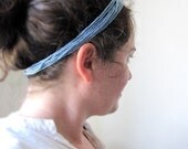 Sky Blue Organic Cotton Headband Bracelet Necklace Pastel Fashion Summer freeshippingfrance team trade on