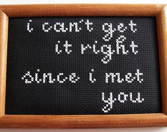 MUSE lyrics map of the problematique cross stitch