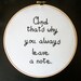 Arrested Development quote And that's why you always leave a note wall hanging