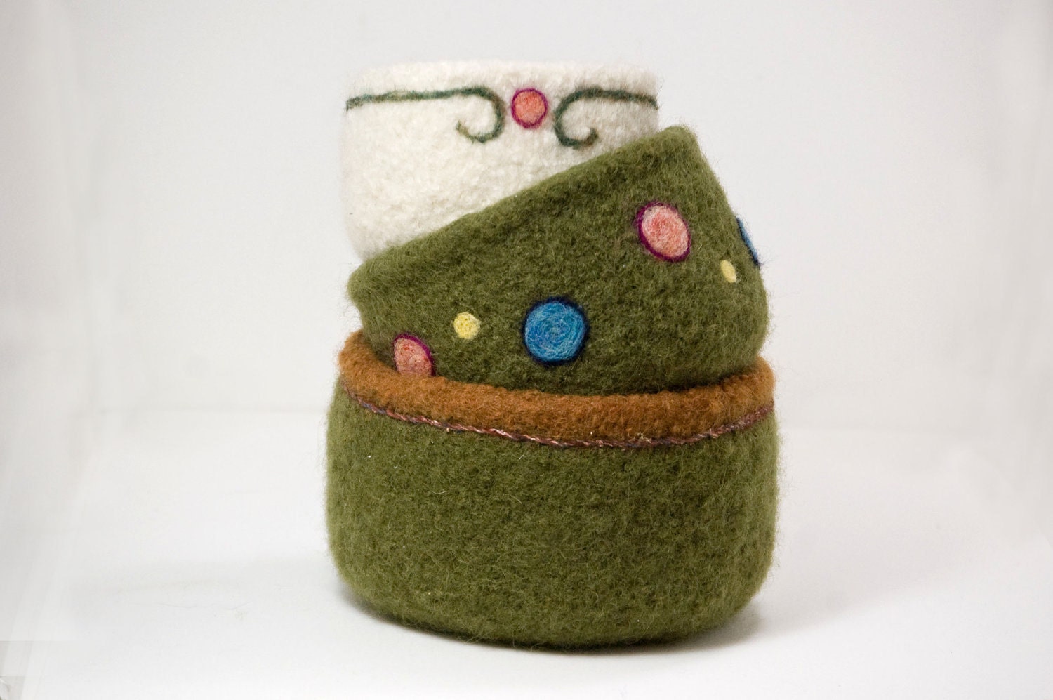 Felted Nesting Bowls- Set of Three