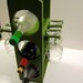 Unique wine rack stemware rack in Apple Green is Handmade