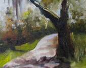 Oak Tree Oil Painting original plein air landscape Southern live oak art