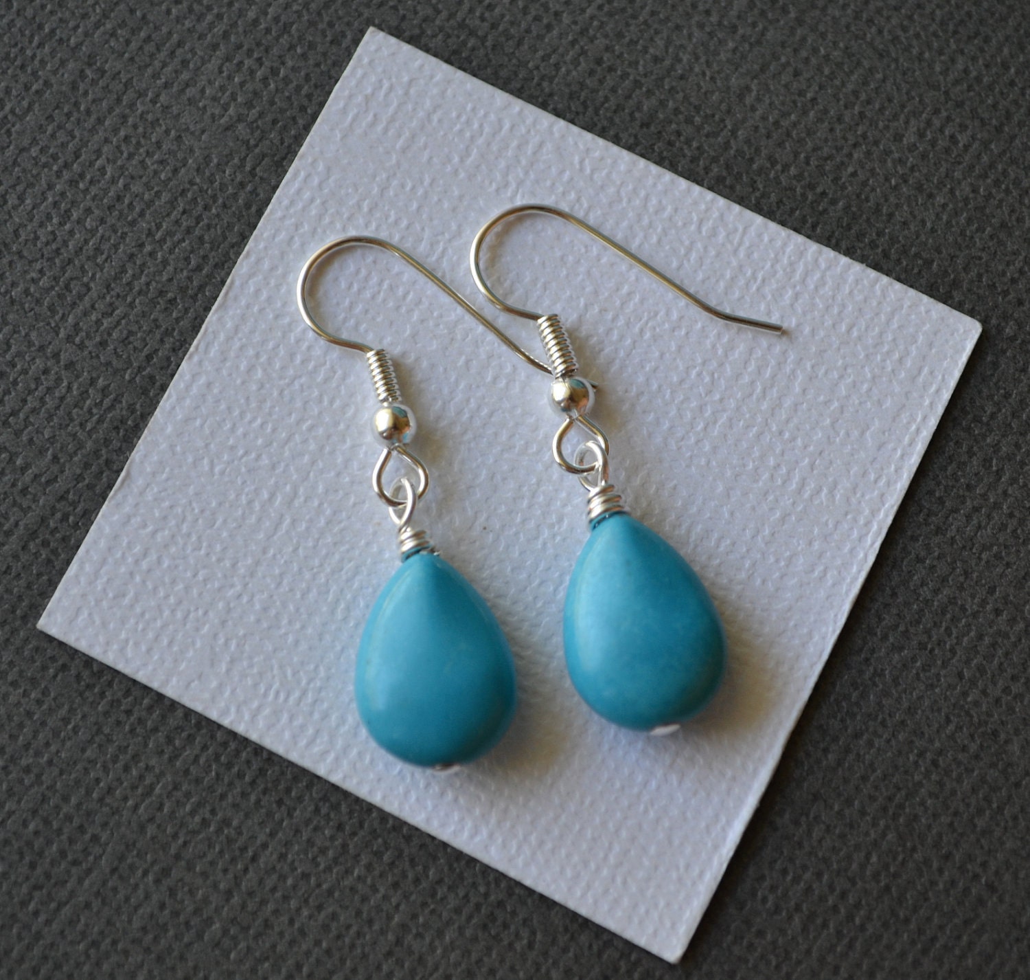 Turquoise Briolettes . Earrings . Small . Carmen Collection