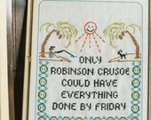 Vintage Robinson Crusoe Cross Stitch